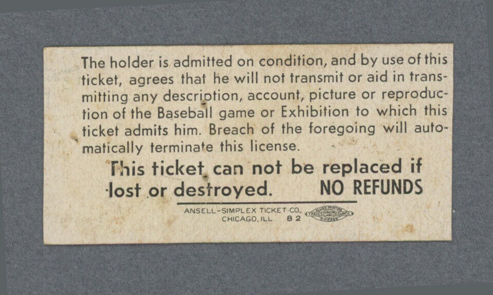 8/17/63 Chicago Cubs vs Cincinnati Reds Ticket Stub • Pete Rose Rookie Season