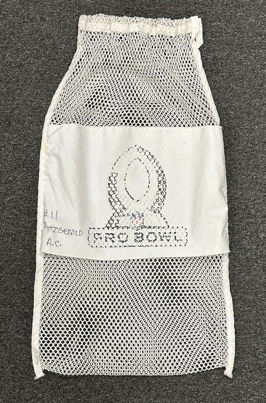 Larry Fitzgerald Cardinals #11 HOF GAME USED Netted PRO BOWL Equipment Carry Bag