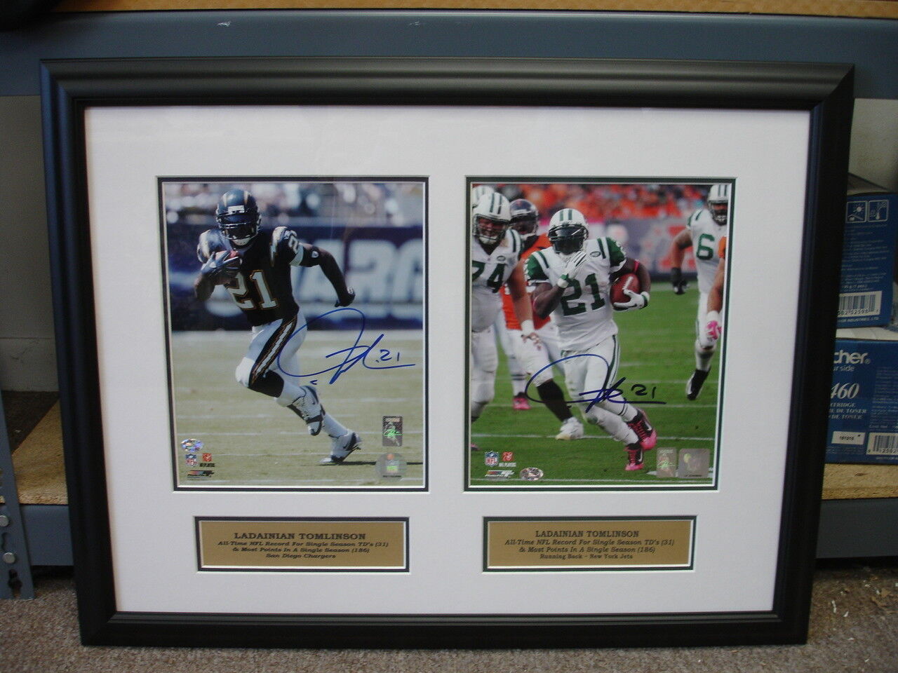 Ladainian Tomlinson Autographed & Framed Photographs - 24.5" x 19"