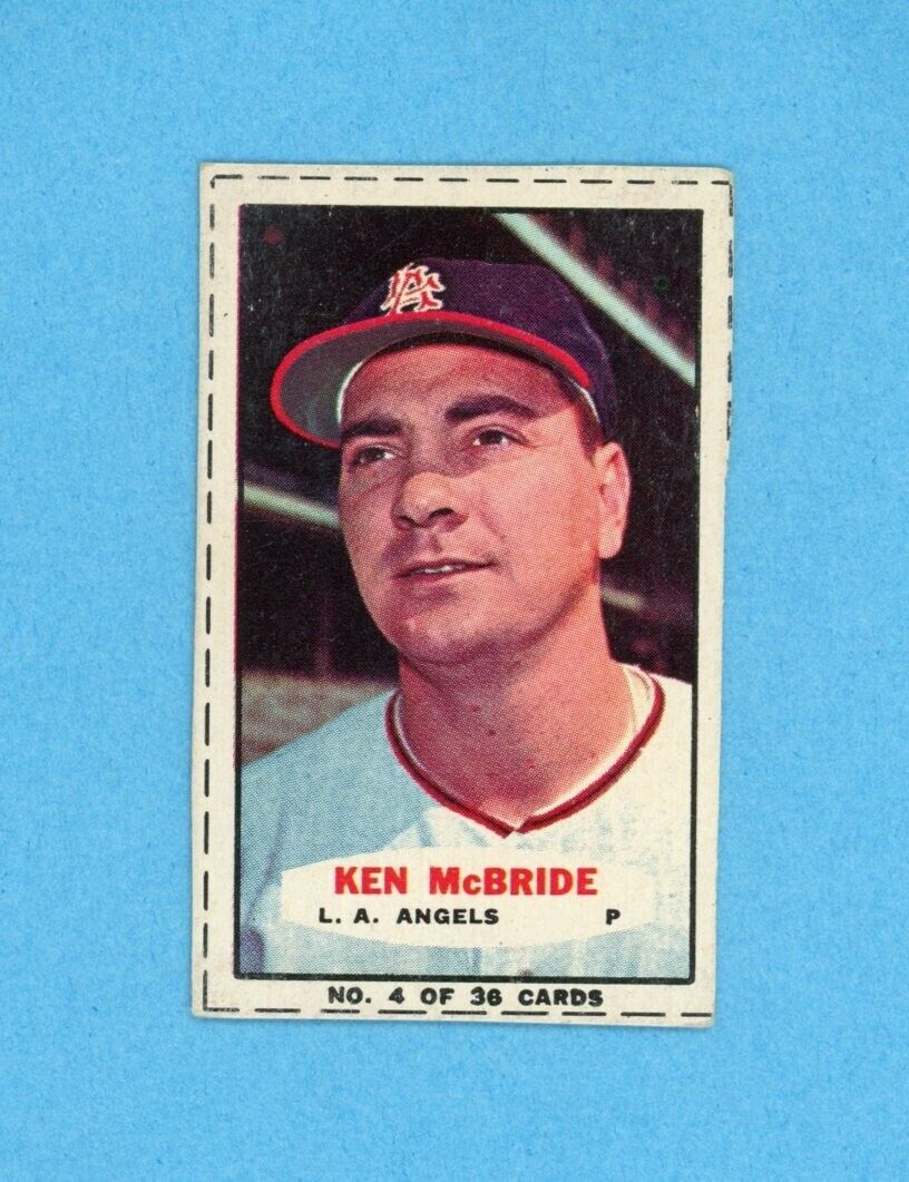 1964 Bazooka #4 Ken McBride Los Angeles Angels Baseball Card