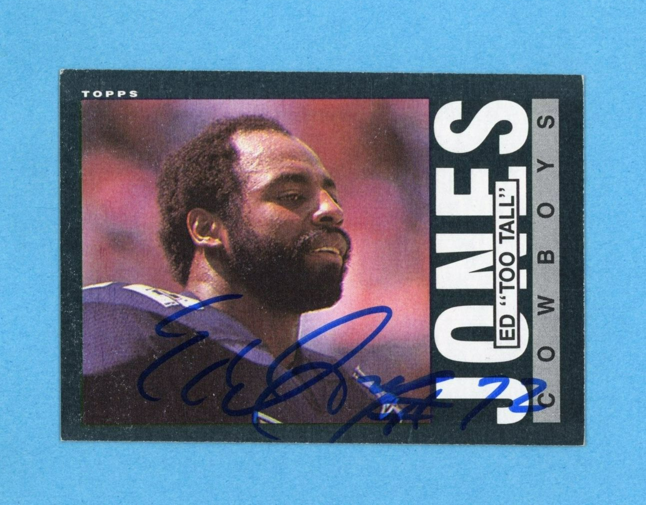 Ed Jones Dallas Cowboys 1985 Topps #46 Autographed Football Card