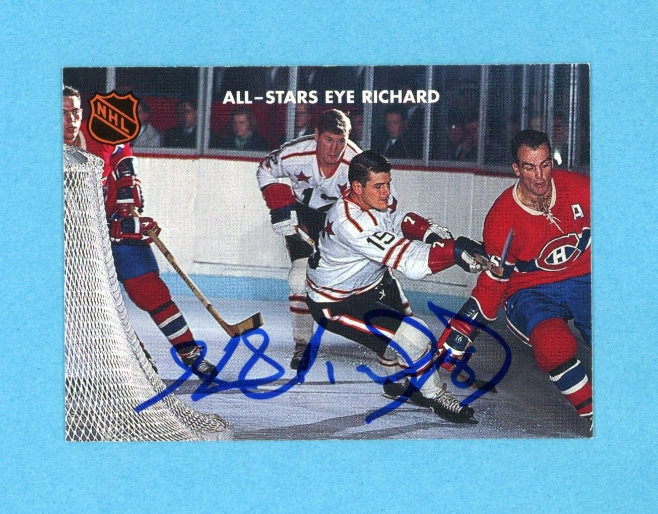 Henri Richard Canadiens 1995-96 Parkhurst 1966-67 #133 Autographed Hockey Card