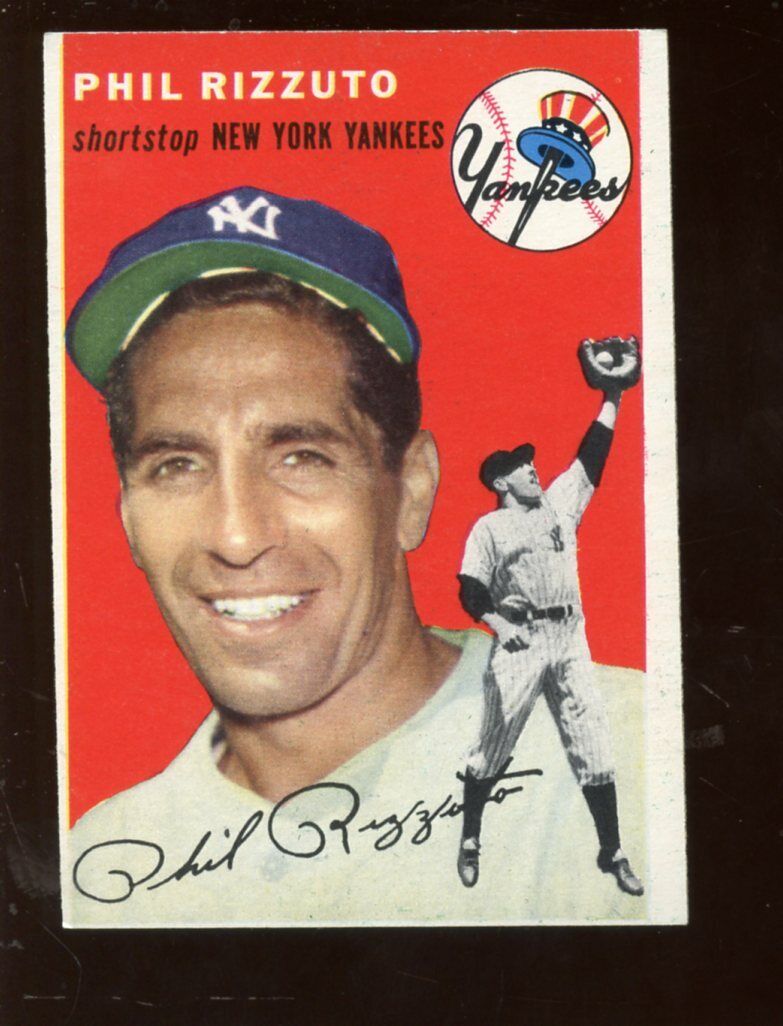 1954 Topps Baseball Card #17 Phil Rizzuto New York Yankees NRMT OC