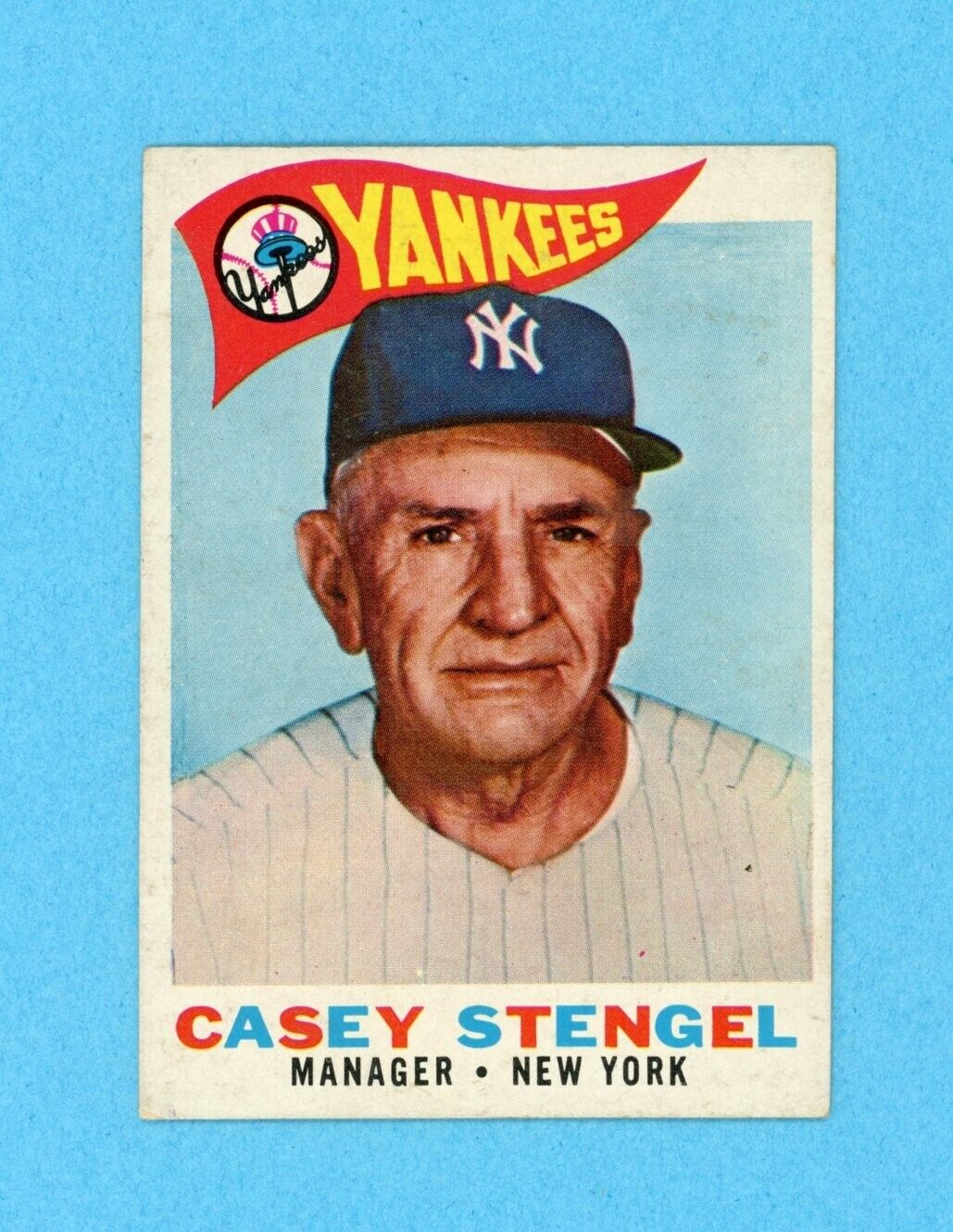 1960 Topps #227 Casey Stengel New York Yankees Baseball Card EX