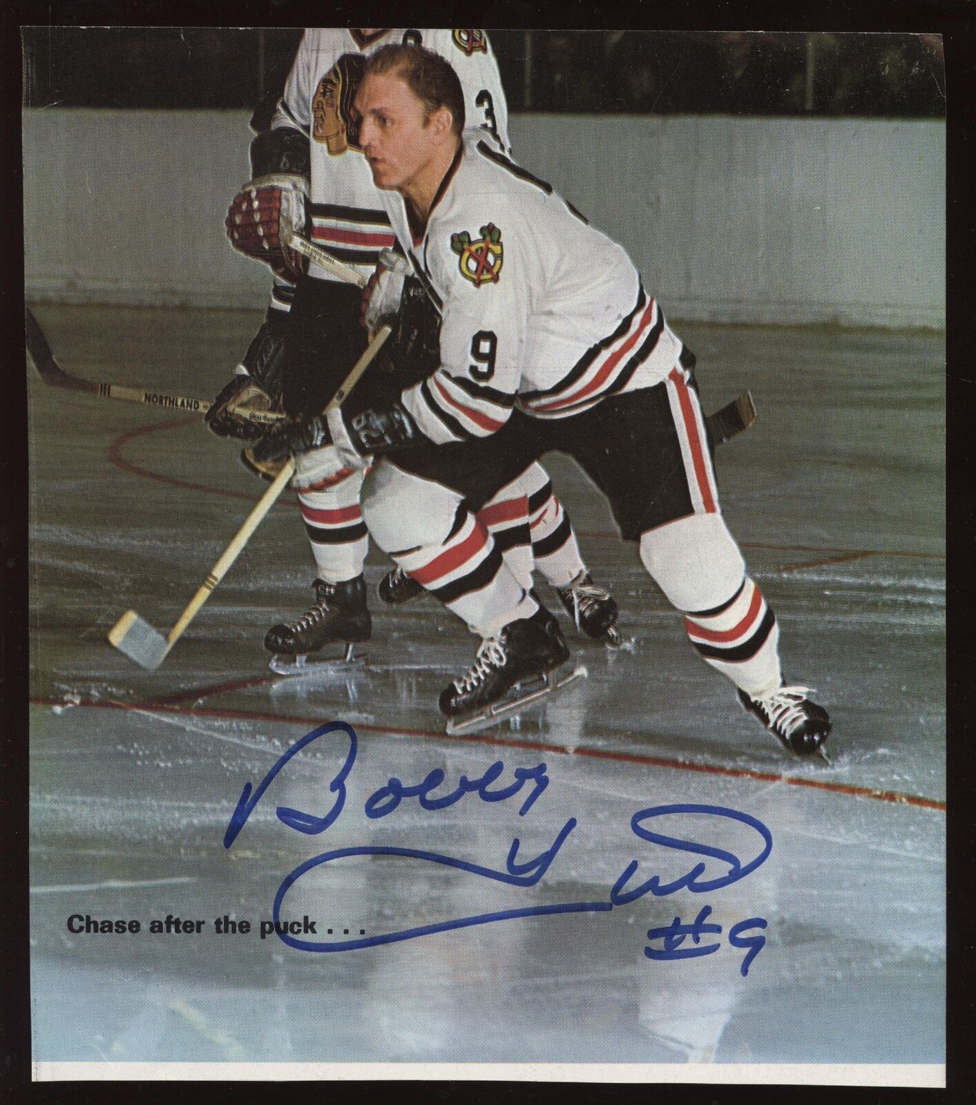 Bobby Hull Chicago Black Hawks Autographed Magazine Page Hologram