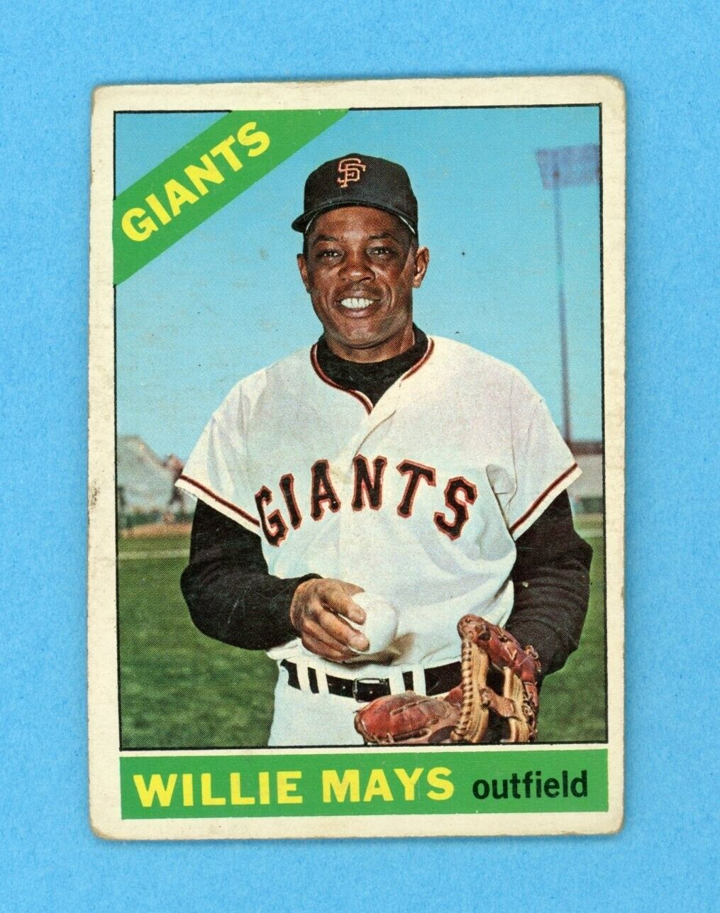 1966 Topps #1 Willie Mays San Francisco Giants Baseball Card Low Grade