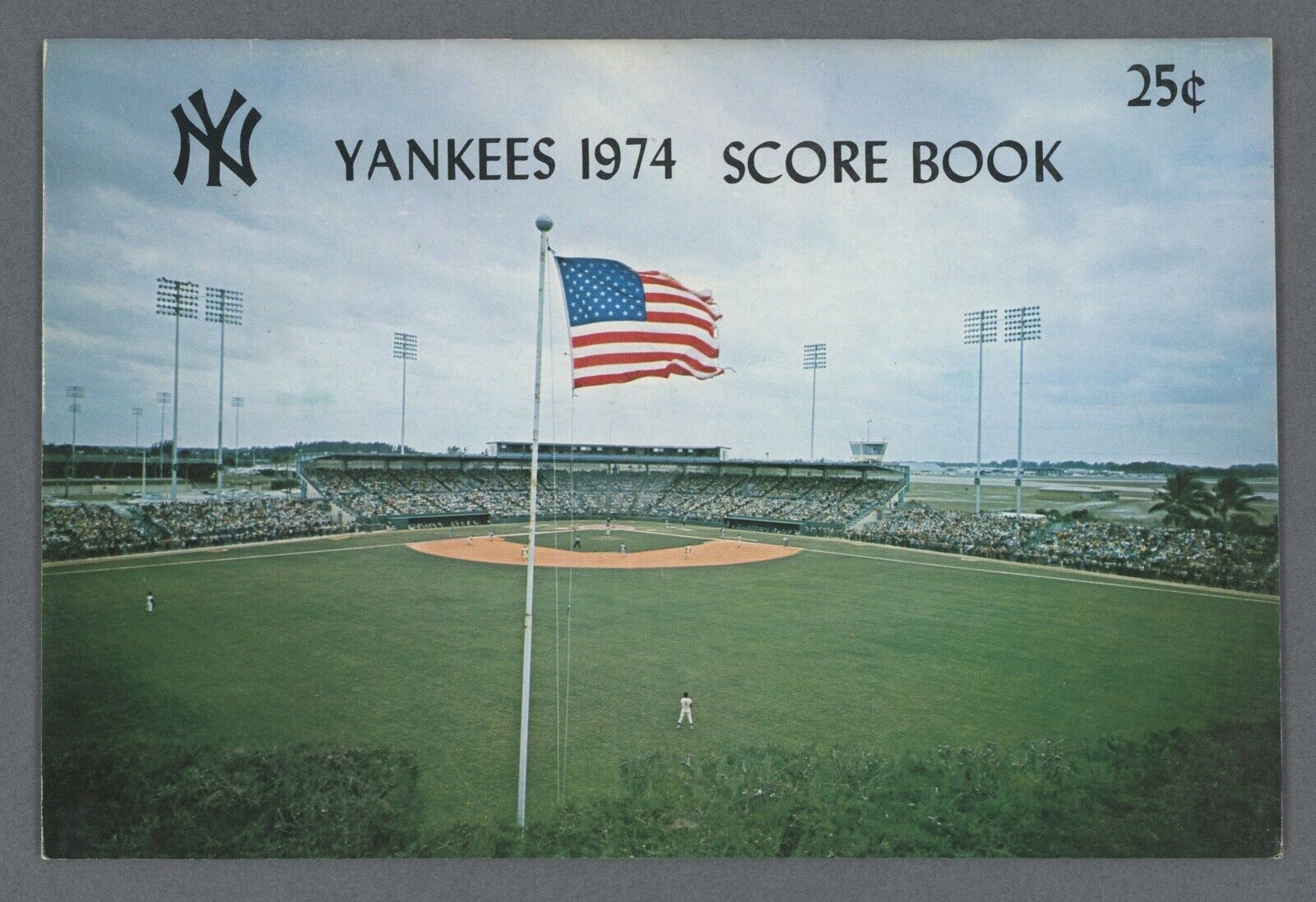 1974 NY Yankees Official Spring Score Book Program vs Detroit Tigers - Unscored