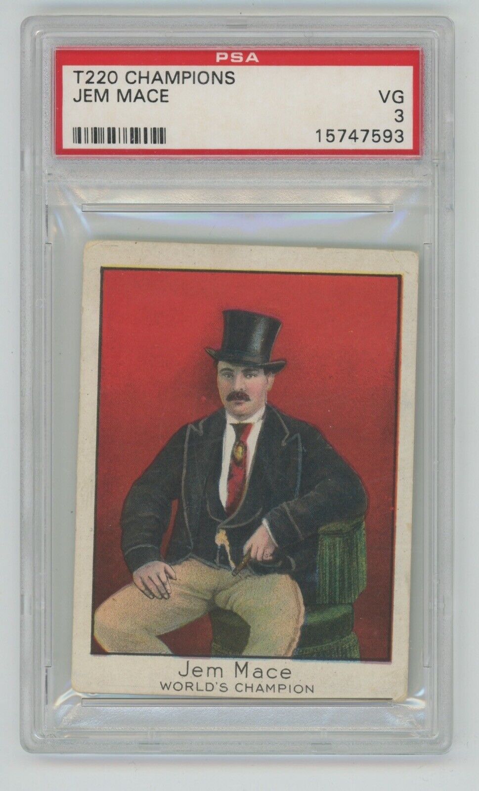 T220 Mecca Cigarettes Champions Jem Mace • PSA 3 VG