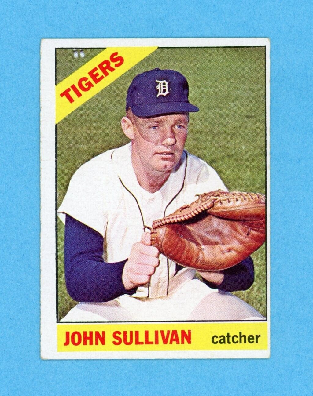 1966 Topps #597 John Sullivan Detroit Tigers High Number Baseball Card EX oc flw