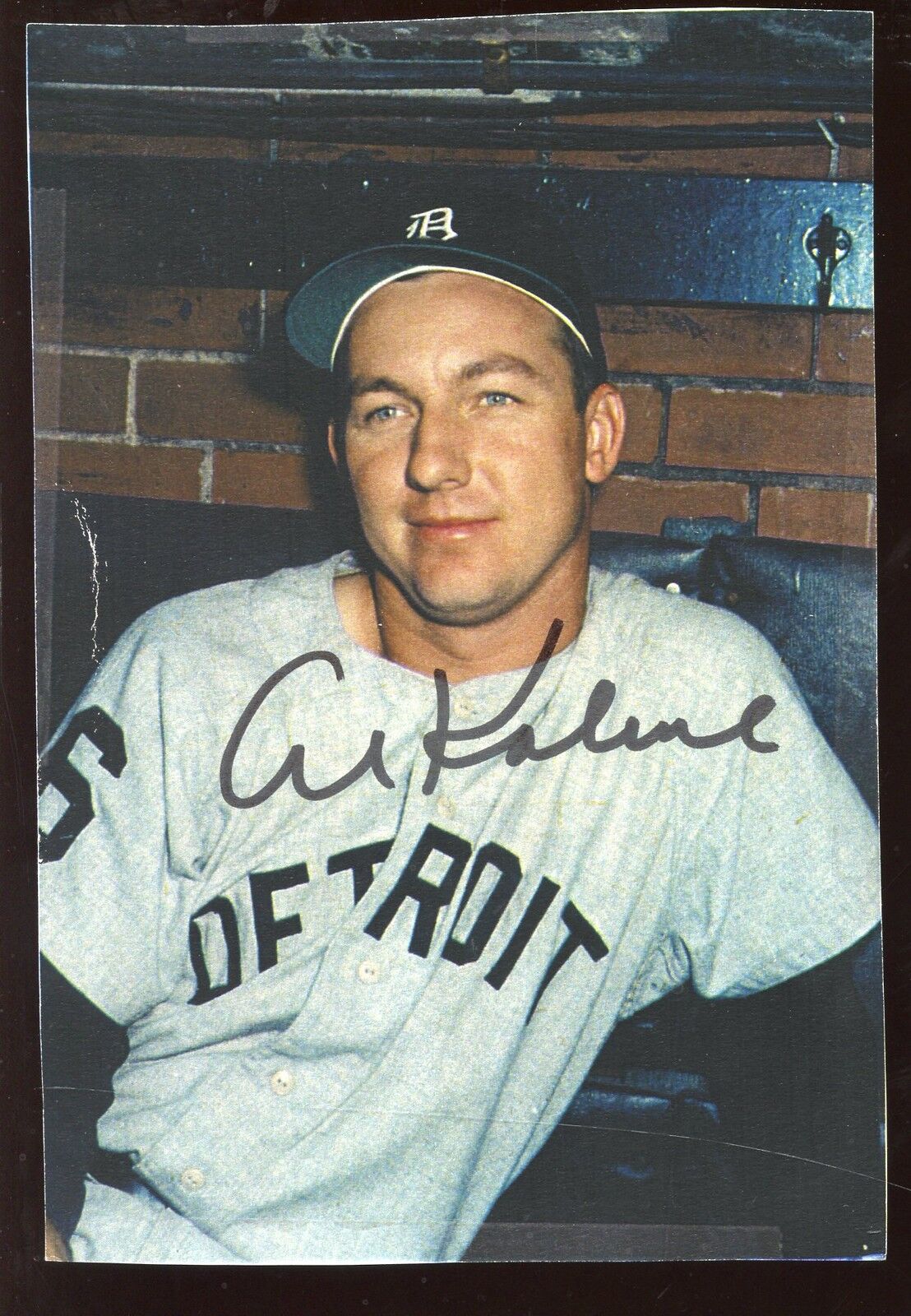 Al Kaline Detroit Tigers Autographed 4 X 6 Color Photo Hologram