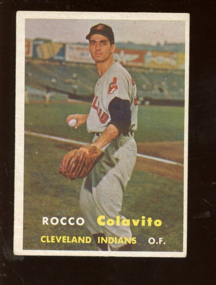 1957 Topps Baseball Card #212 Rocco Colavito Rookie EX