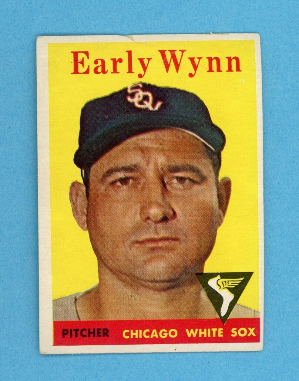 1958 Topps #100 Early Wynn Chicago White Sox Yellow Team Var Baseball Card LG