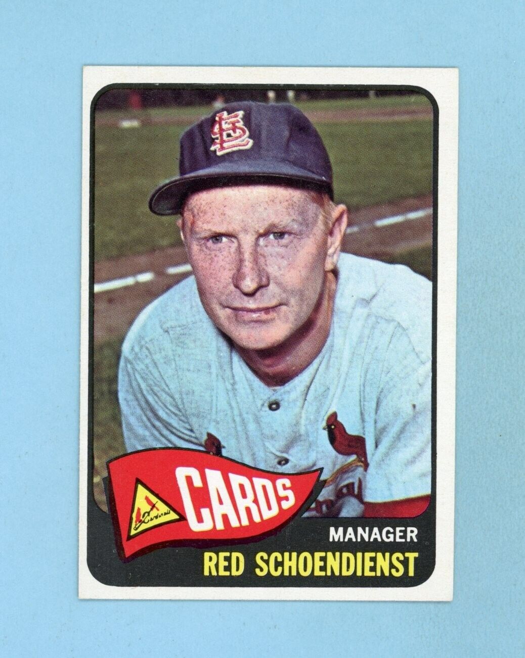 1965 Topps #556 Red Schoendienst St. Louis Cardinals Baseball Card NM o/c