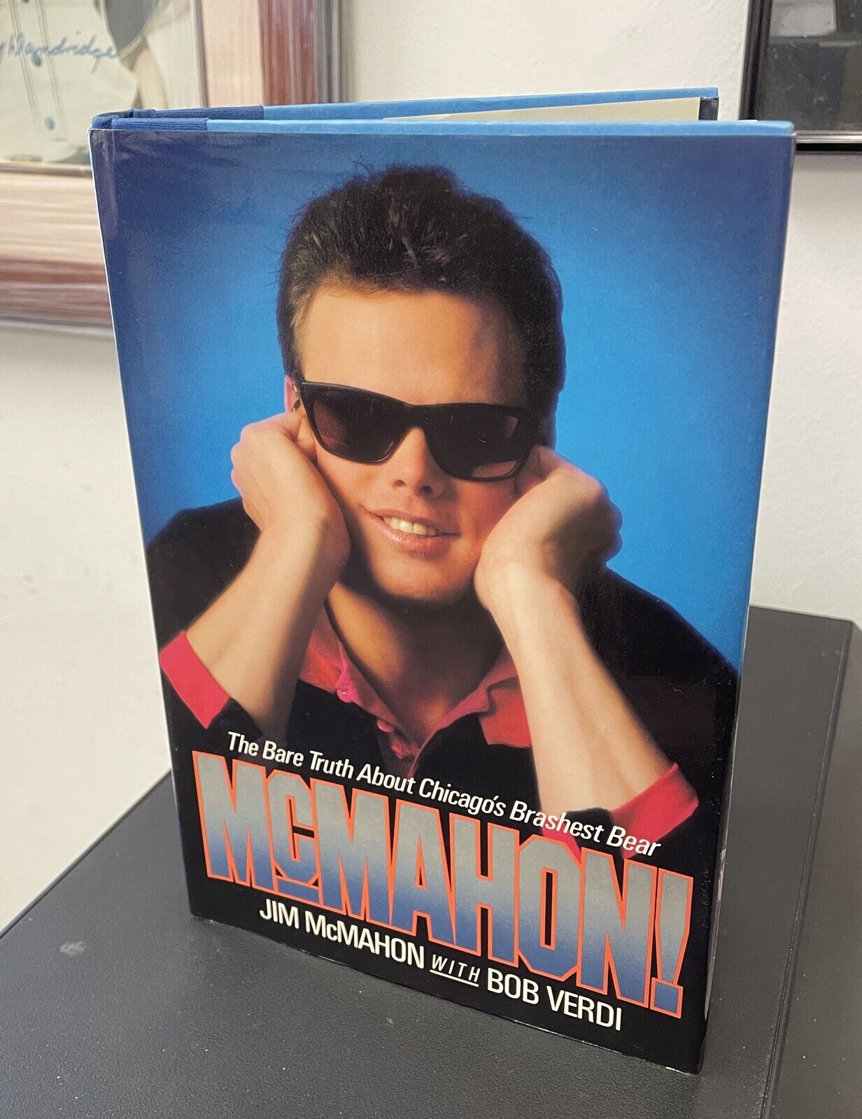 Jim McMahon Chicago Bears Signed Book "McMahon!" Auto B&E Hologram