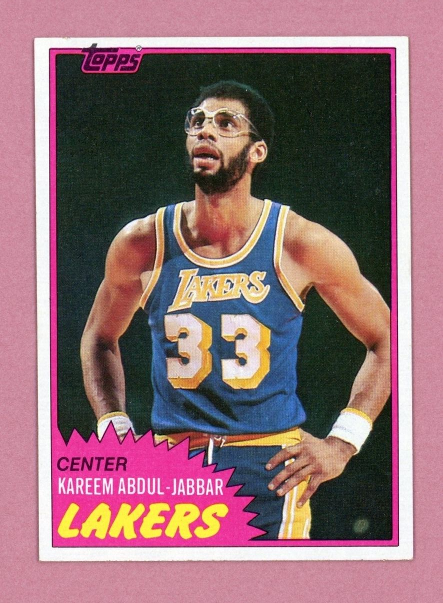 1981-82 Topps #20 Kareem Abdul-Jabbar LA Lakers Basketball Card Ex/Mt - NM