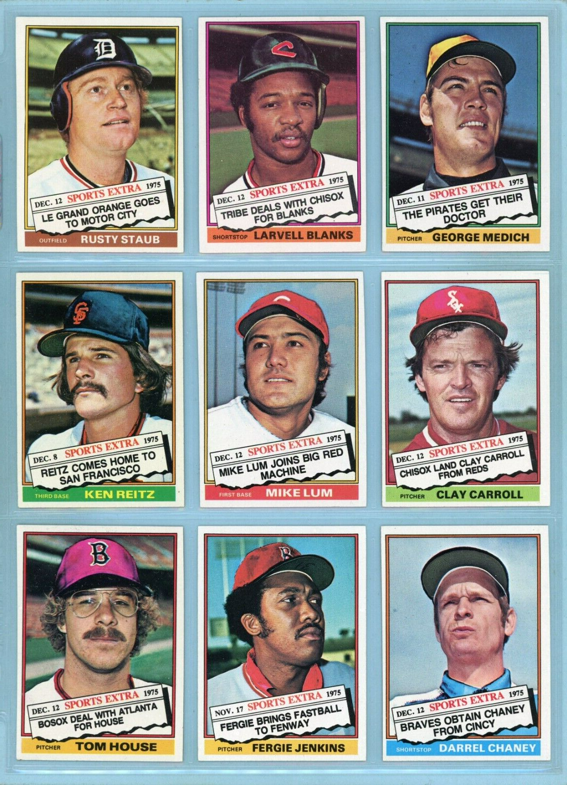 1976 Topps Traded Complete Set of 44 Baseball Cards Ex/Mt - NM