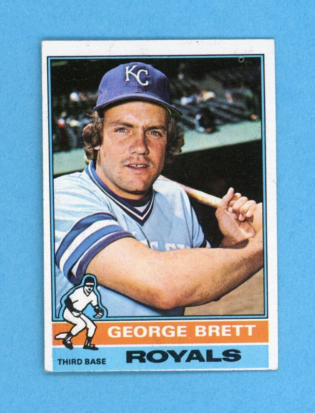 1976 Topps #19 George Brett Kansas City Royals Baseball Card EX+ o/c