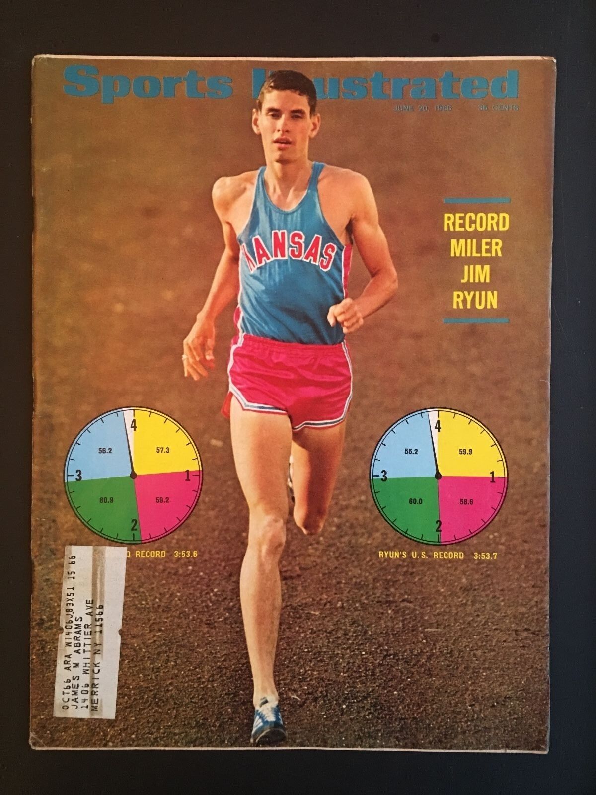 Sports Illustrated Magazine June 20, 1966 Issue Jim Ryun