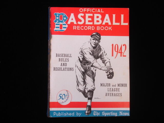 1942 TSN Official Baseball Guide -1st Year- EX-MT/NM (Blue Spine) Condition!