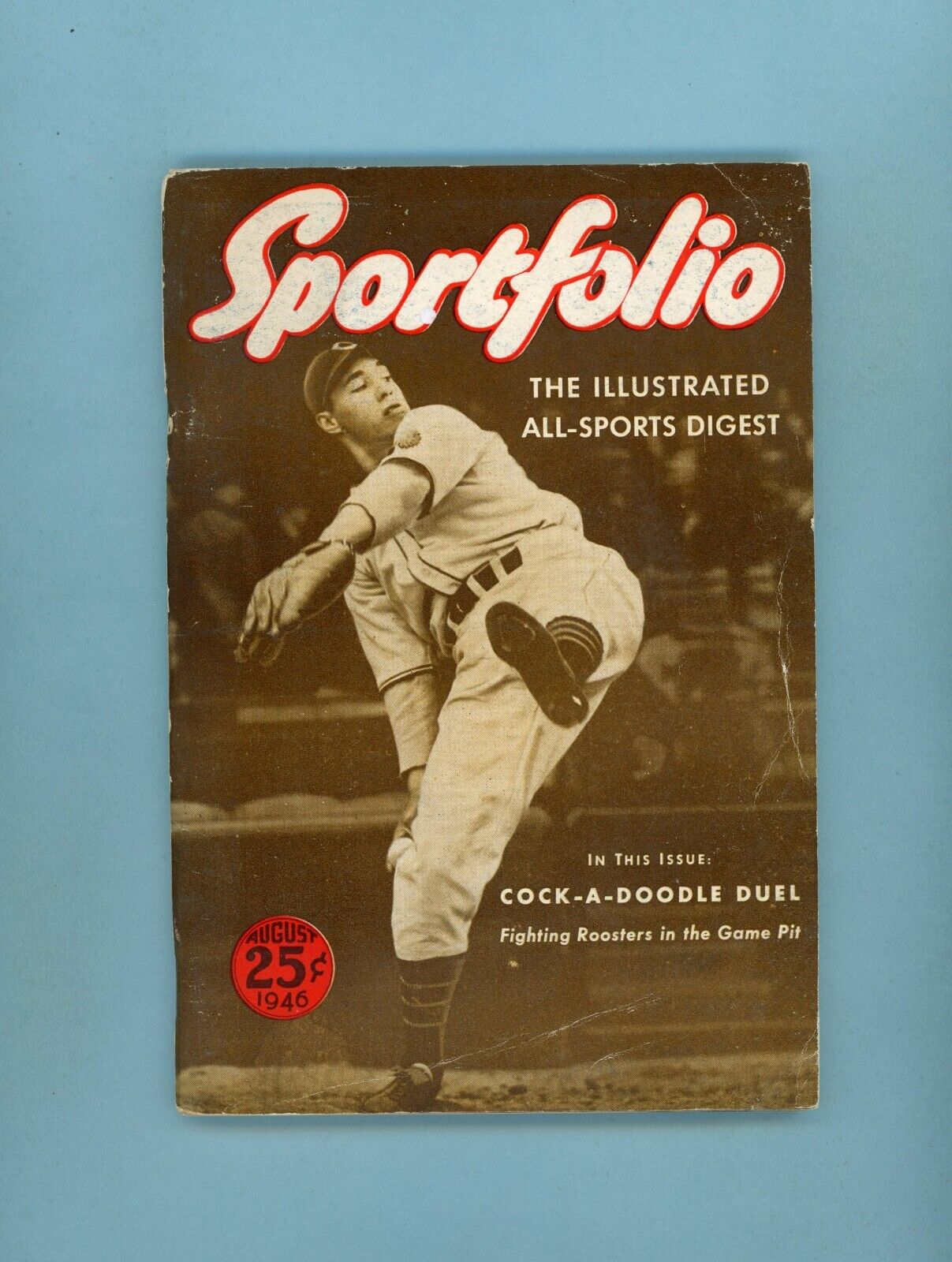 August 1946 Sportfolio The Illustrated All-Sports Digest Bob Feller on cover