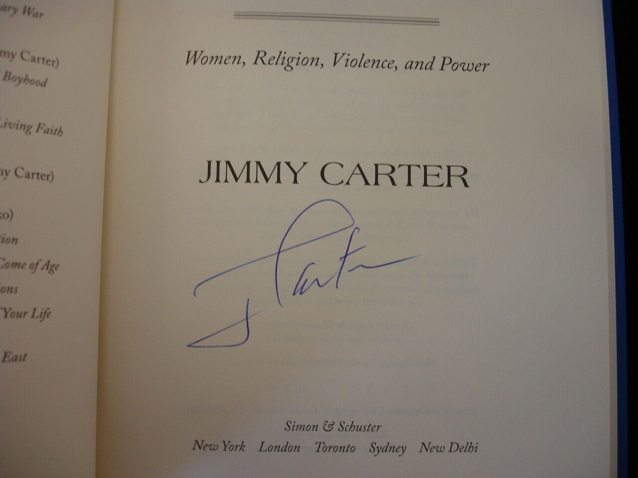 Jimmy Carter Autographed 2014 Hardcover Book 'A Call to Action' 39th President
