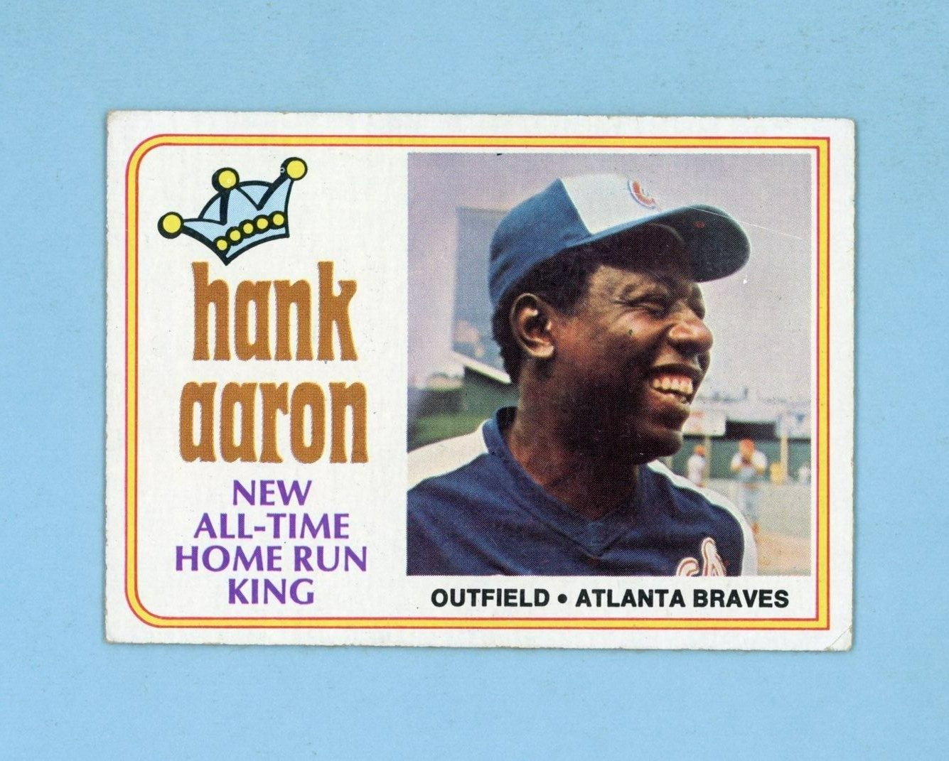 1974 Topps #1 Hank Aaron New All-Time Home Run King Baseball Card EX