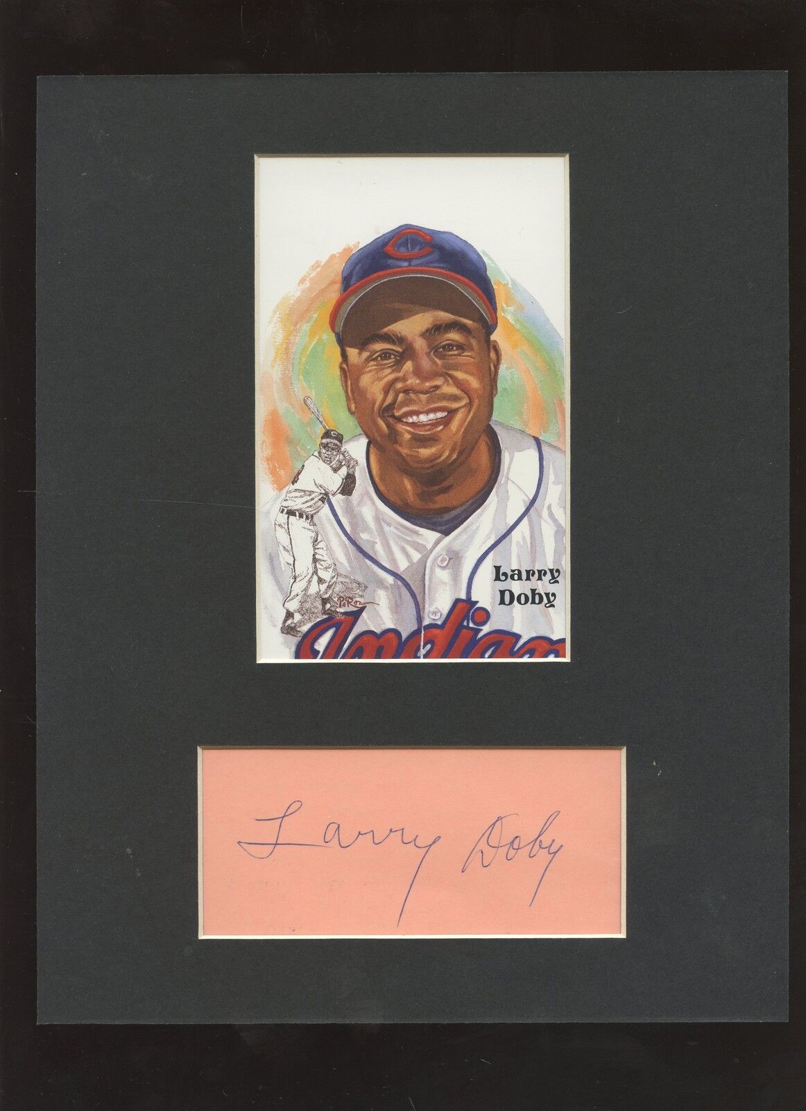 Larry Doby Autographed Cut Display Hologram