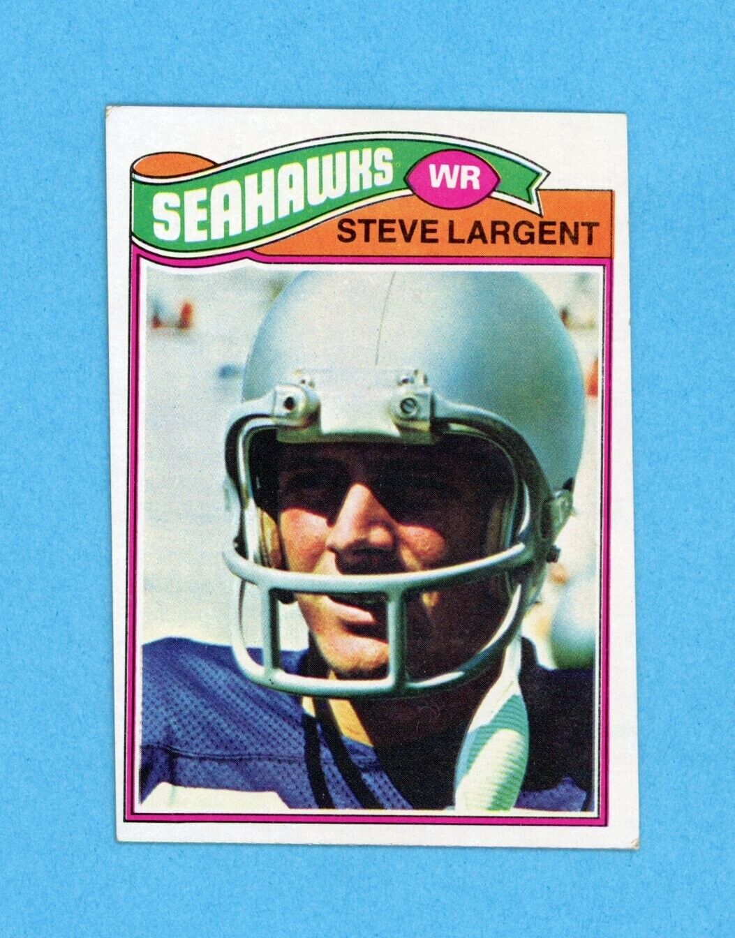 1977 Topps #177 Steve Largent Seattle Seahawks Rookie Football Card EX+ dia shp