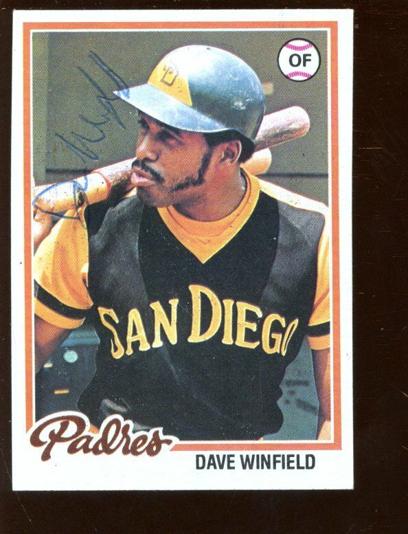 1978 Topps Baseball Card #530 Dave Winfield Autographed EXMT