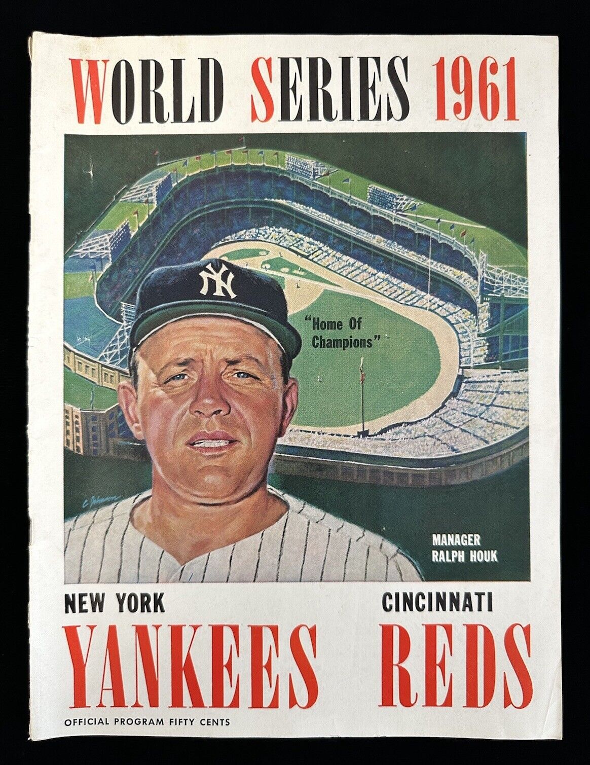 1961 New York Yankees World Series Program vs Cincinnati Reds- VG/EX+ Unscored