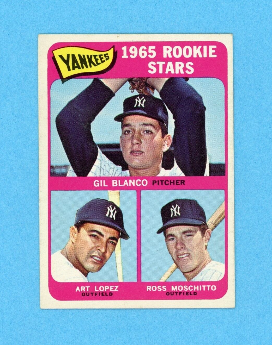 1965 Topps #566 New York Yankees Rookie Stars Baseball Card Ex/Mt