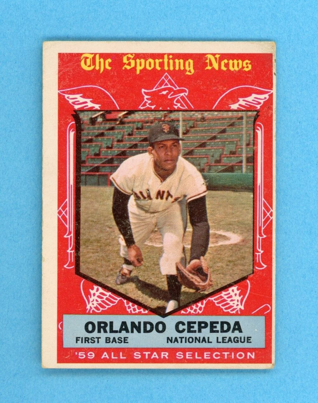 1959 Topps #553 Orlando Cepeda All-Star San Fran Giants Baseball Card Low Grade