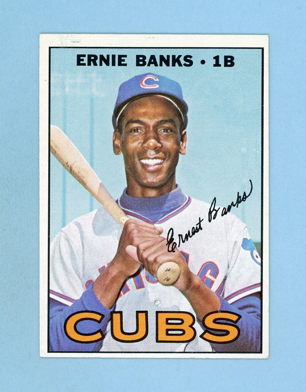 1967 Topps #215 Ernie Banks Chicago Cubs Baseball Card EX+ - Ex/Mt