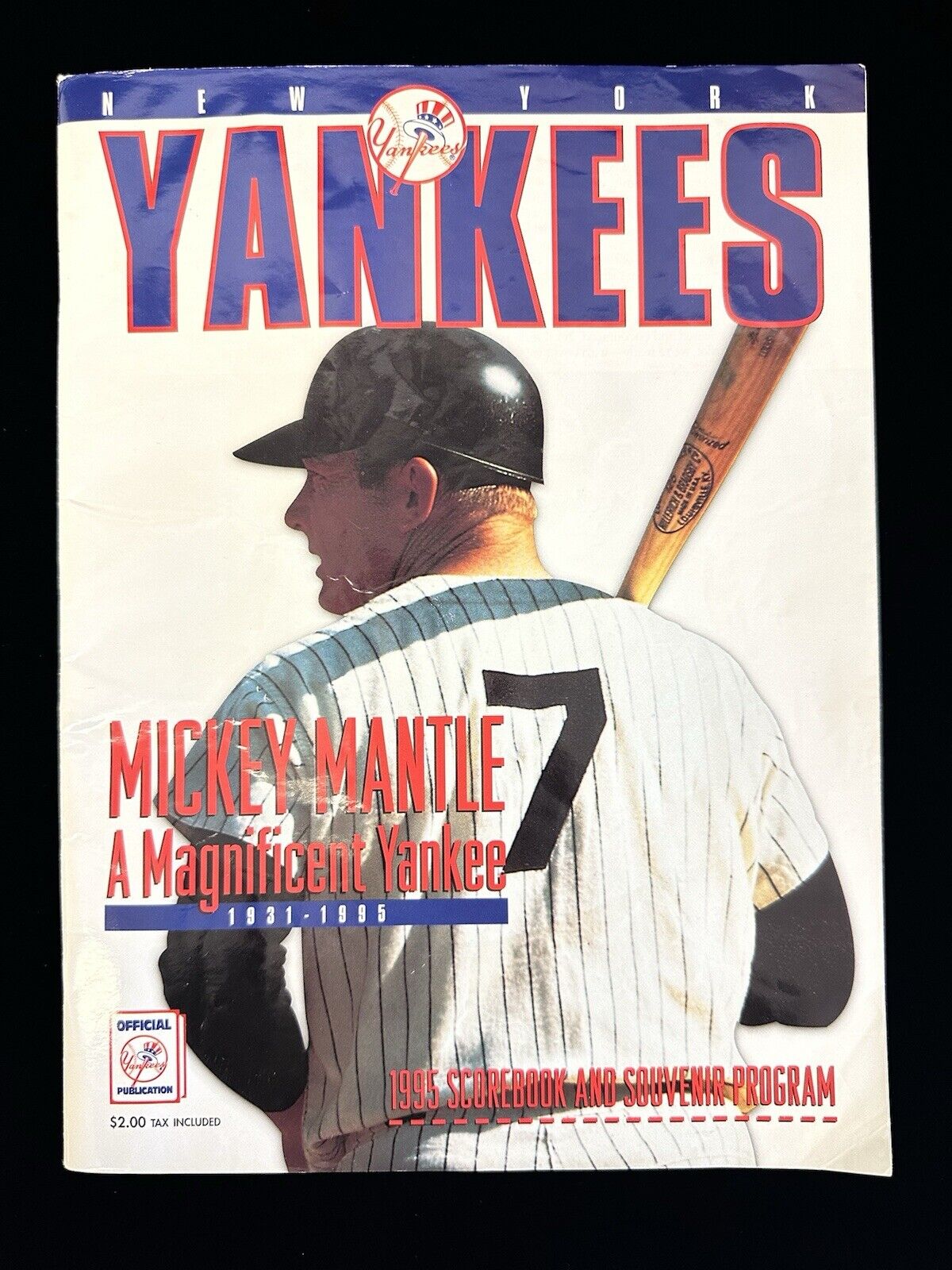 Sept. 4 1995 Yankees Baseball Program vs Mariners SIGNED by ROOKIE Derek Jeter