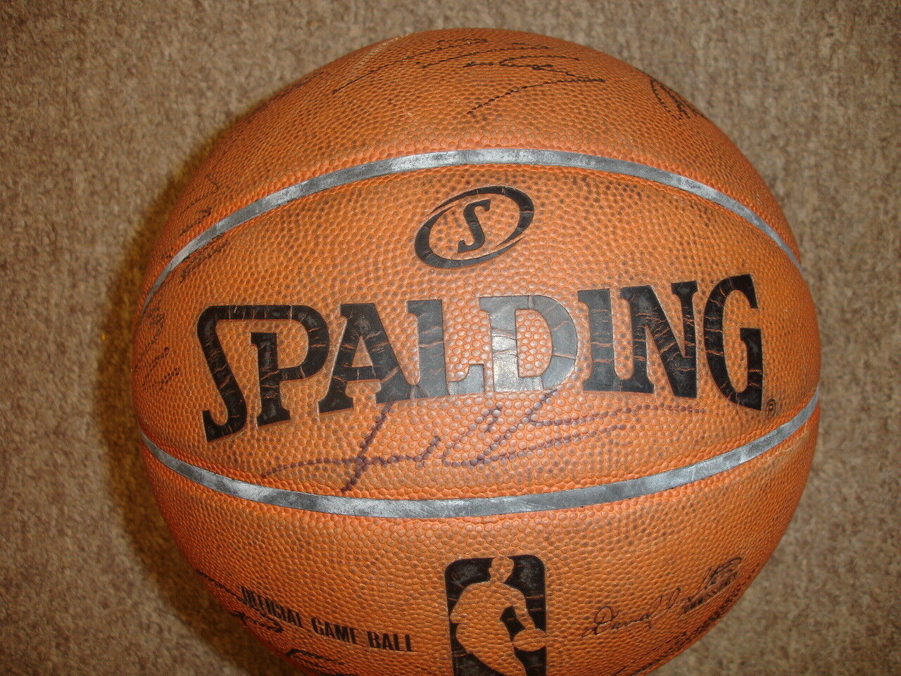 2012-13 Utah Jazz Team Signed Official NBA Basketball w/ LOA 21 signatures