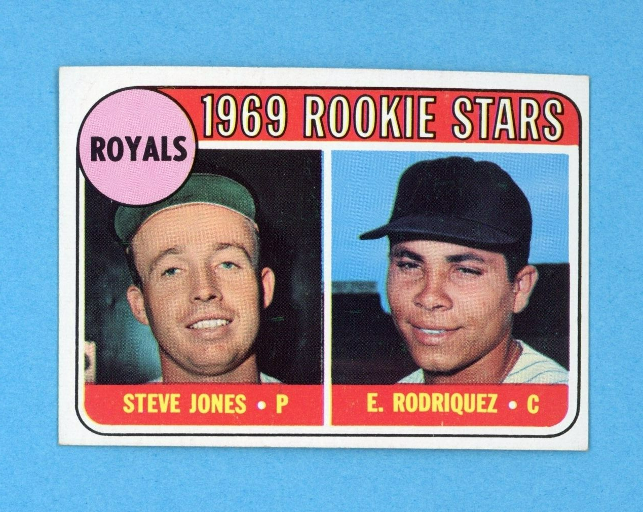 1969 Topps #49 Royals Rookie Stars Baseball Card Ex/Mt quez variation