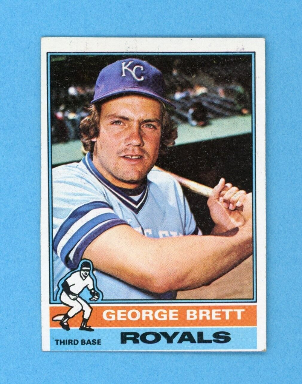 1976 Topps #19 George Brett Kansas City Royals Baseball Card EX+ - Ex/Mt o/c