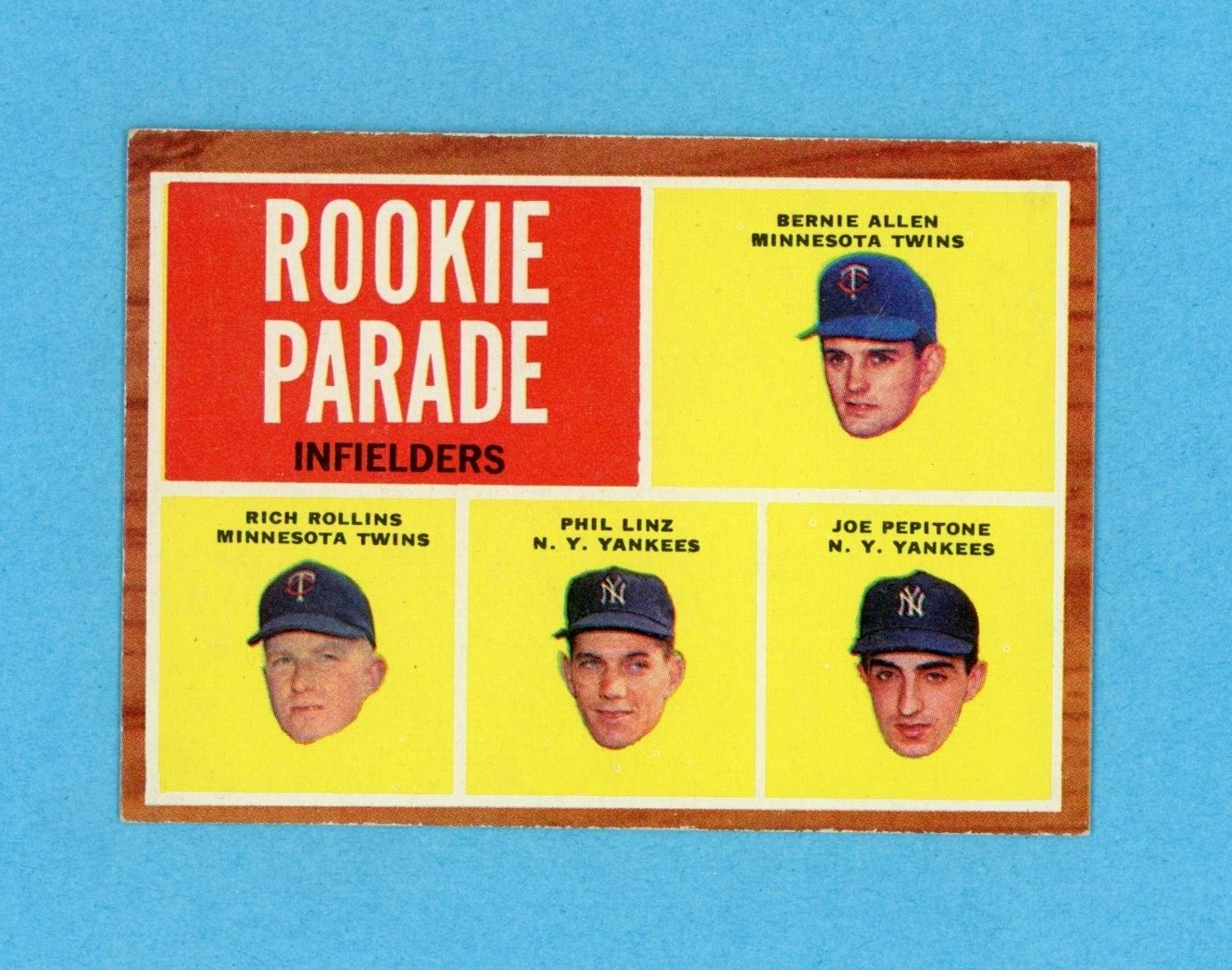 1962 Topps #596 Joe Pepitone New York Yankees Rookie Baseball Card Ex/Mt - NM