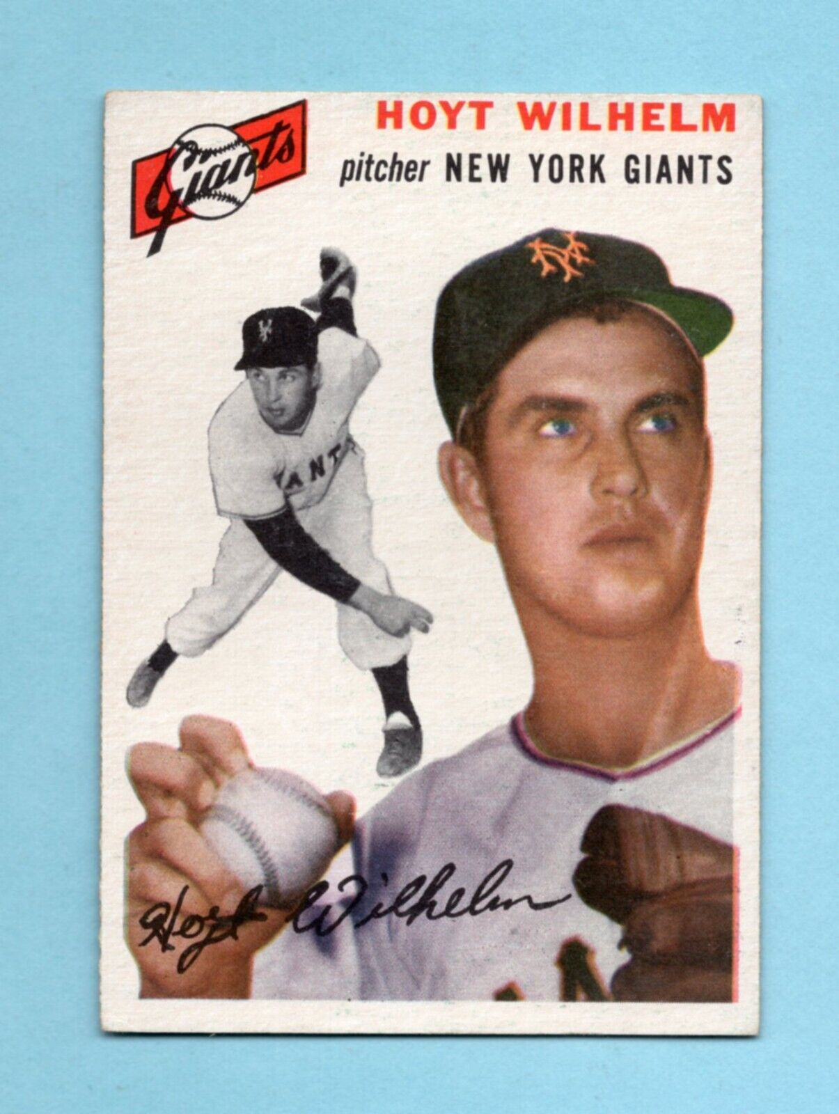 1954 Topps #36 Hoyt Wilhelm New York Giants Baseball Card EX+ - Ex/Mt app lwtl