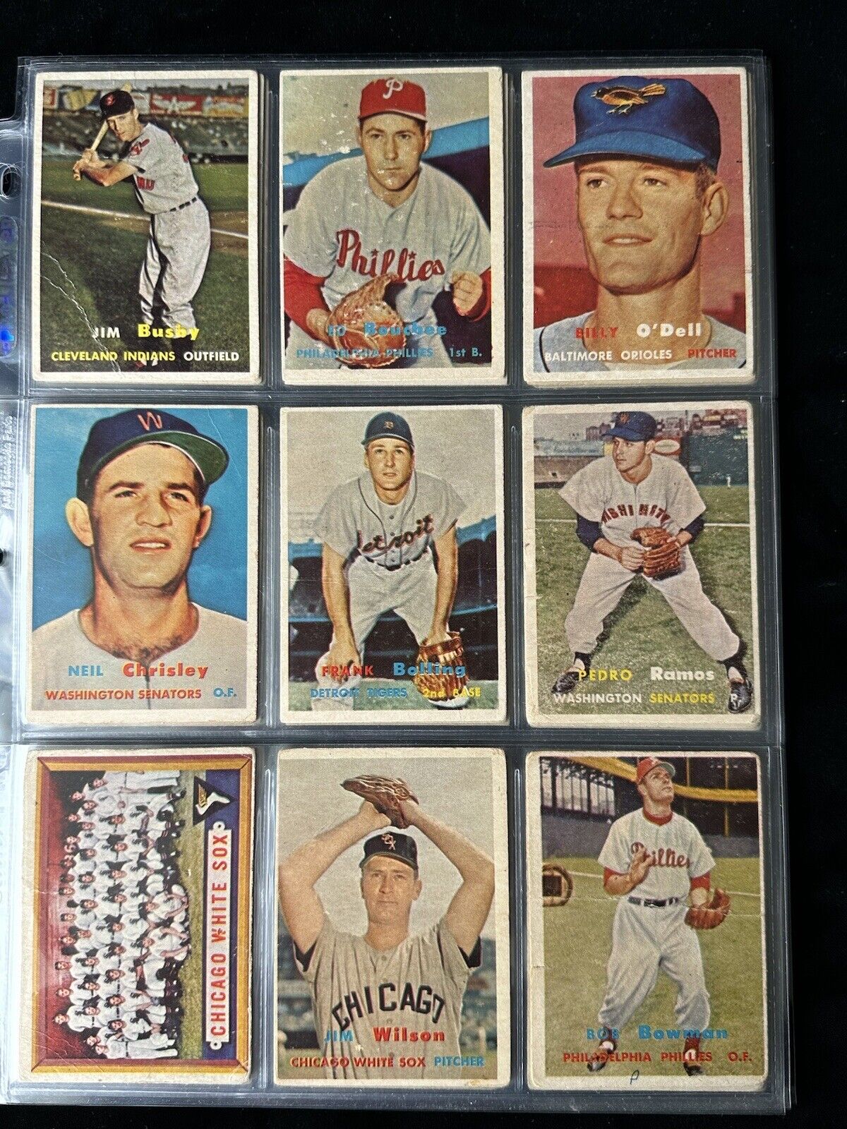 1957 Topps Starter Set Lot of 192 Diff. Baseball Cards w/41 Middle Series