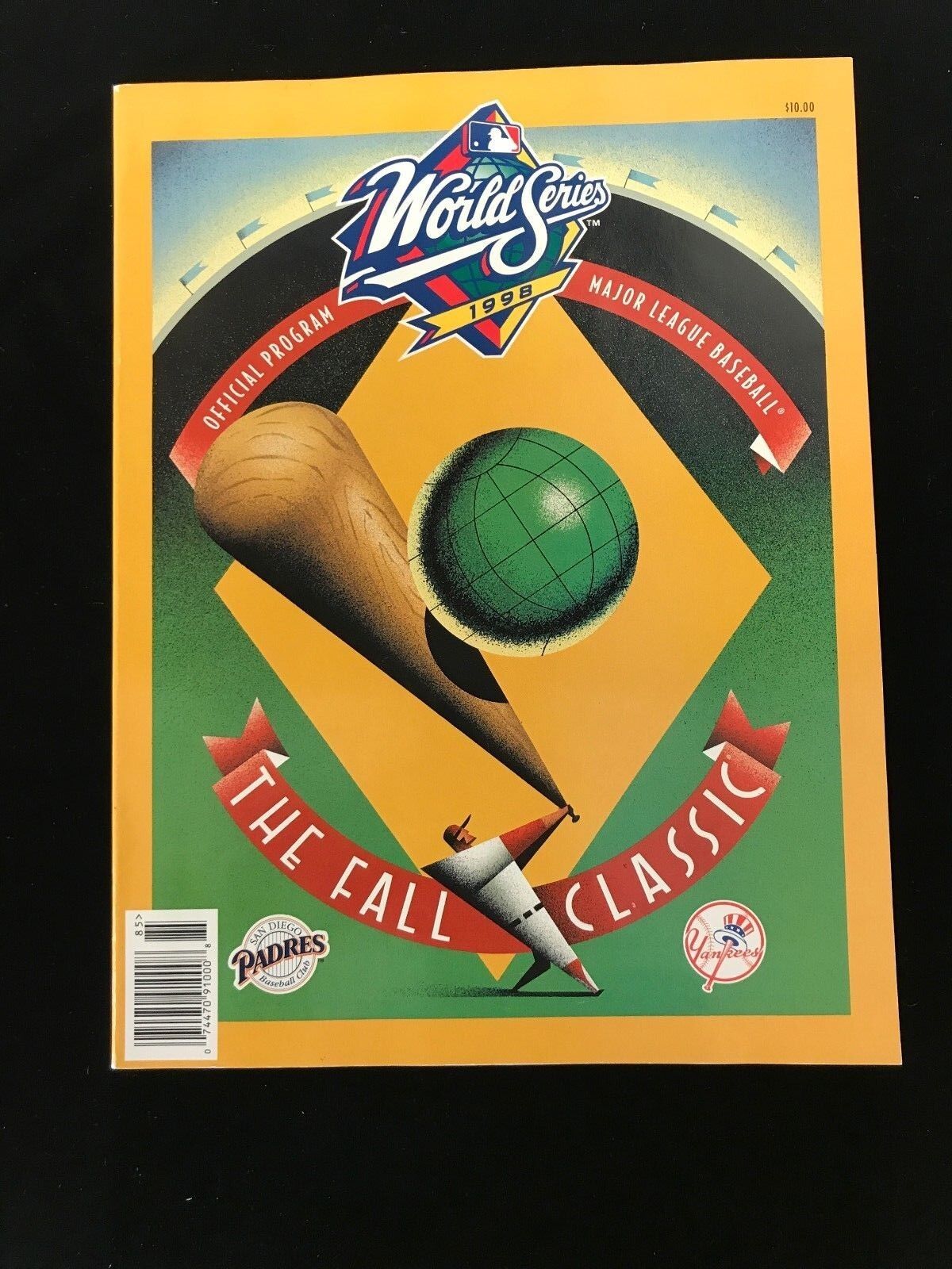 1998 World Series Program - SD Padres @ NY Yankees - NY Yankees Insert - NM