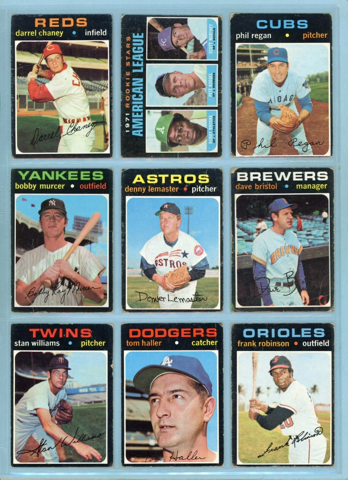 1971 Topps Complete 5th Series #524 thru #643 Semi-High Number Baseball Cards