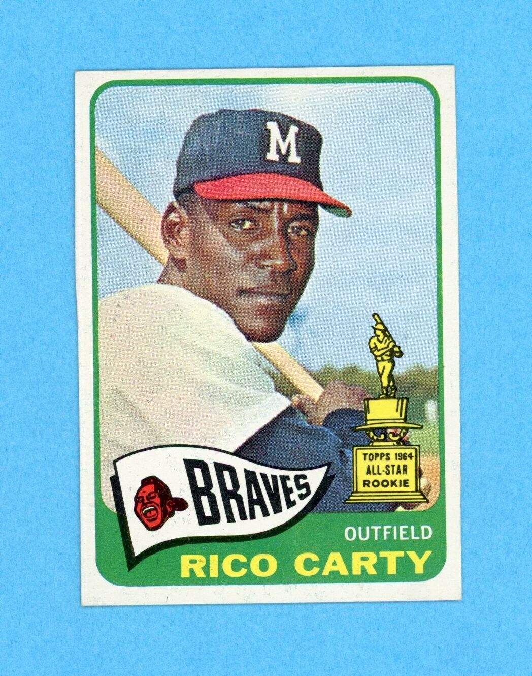 1965 Topps #305 Rico Carty Milwaukee Braves Baseball Card NM ap uels