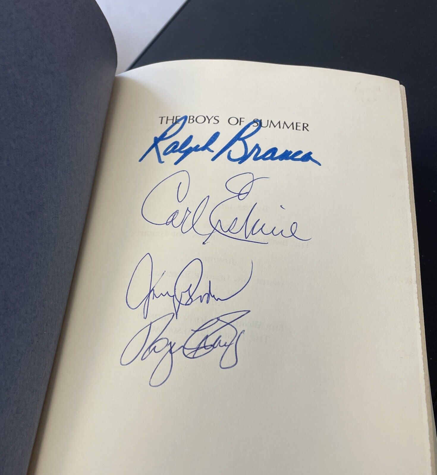 The Boys of Summer Signed by 4 Brooklyn Dodgers & Kahn with B&E Hologram