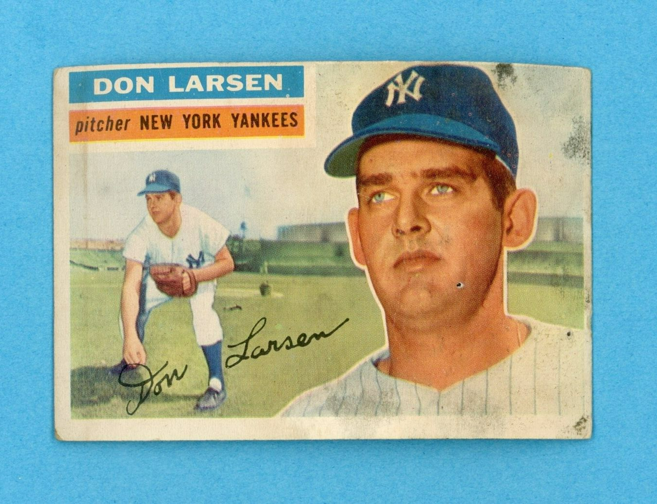 1956 Topps #332 Don Larsen New York Yankees Baseball Card Low Grade