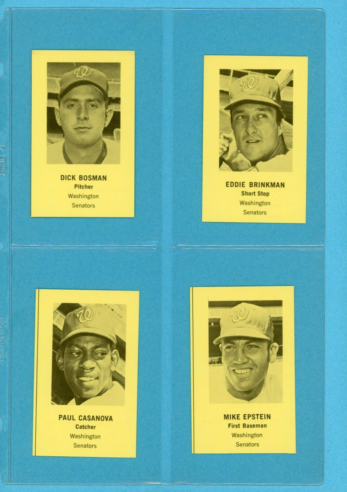 1970 Wash Senators Traffic Safety Set of 10 Baseball Cards NM (NO Dave Nelson)