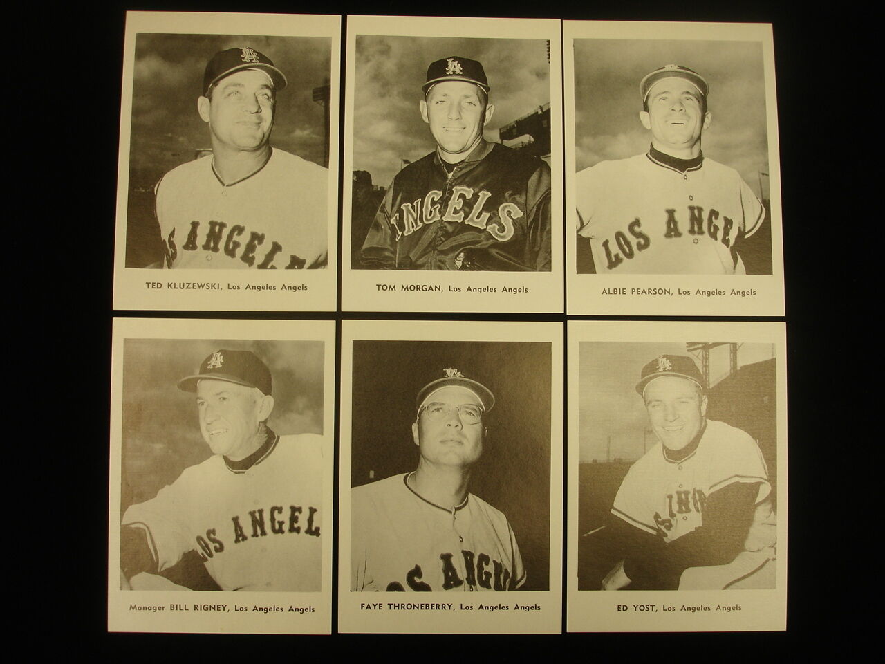 Set of 12 1960's Jay Publishing Los Angeles Angels Photographs