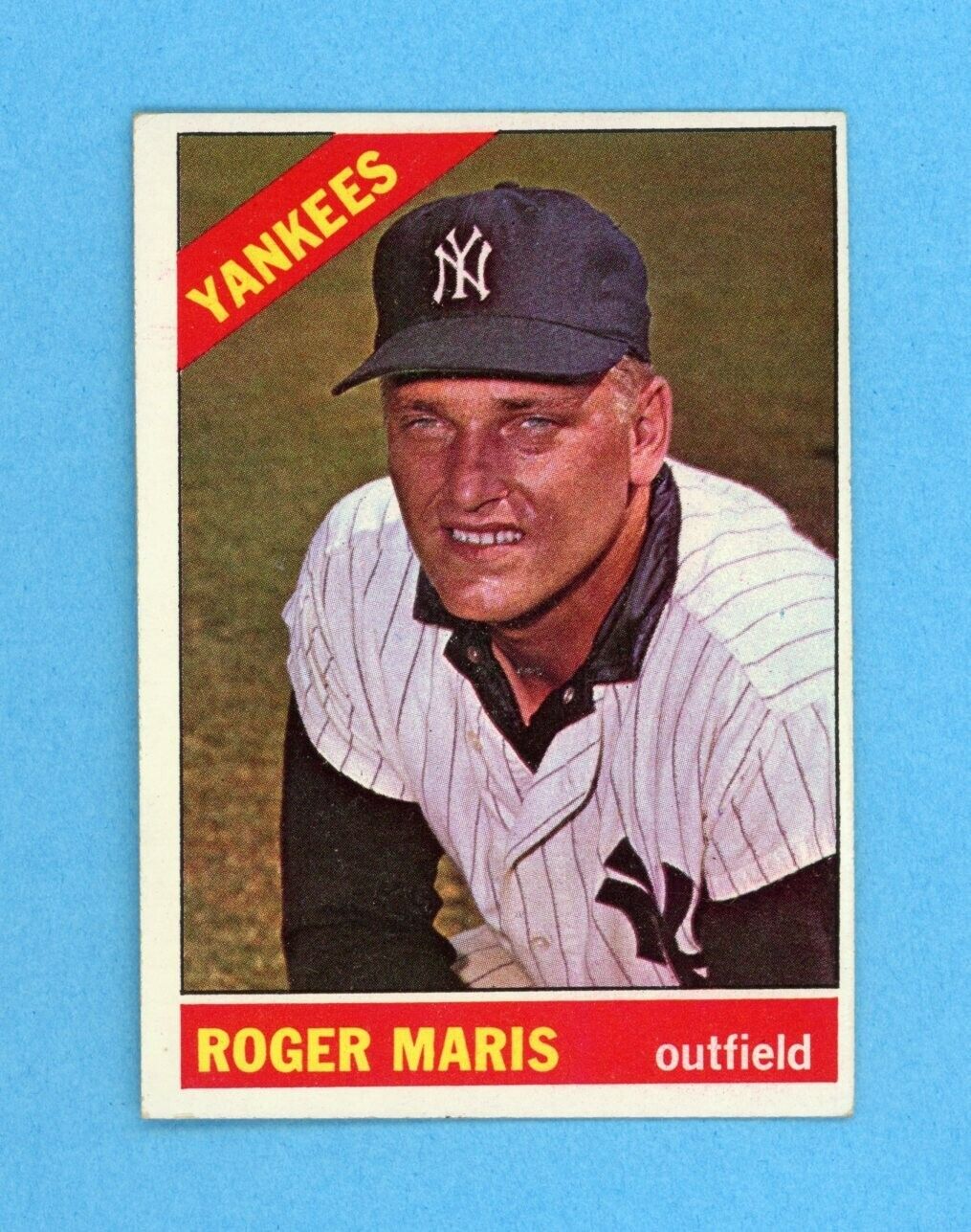 1966 Topps #365 Roger Maris New York Yankees Baseball Card EX - EX+ o/c