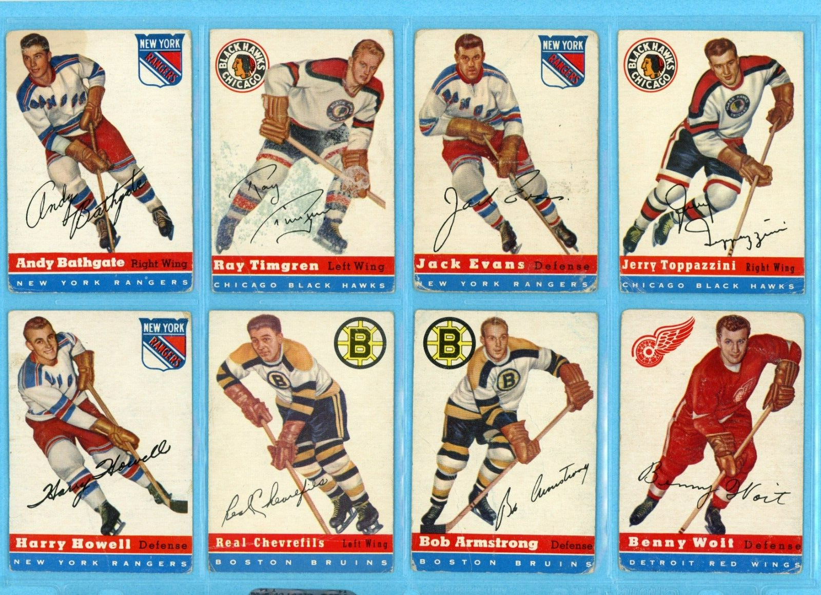 1954-55 Topps Starter Set Lot of 14 Different Hockey Cards Low Grade