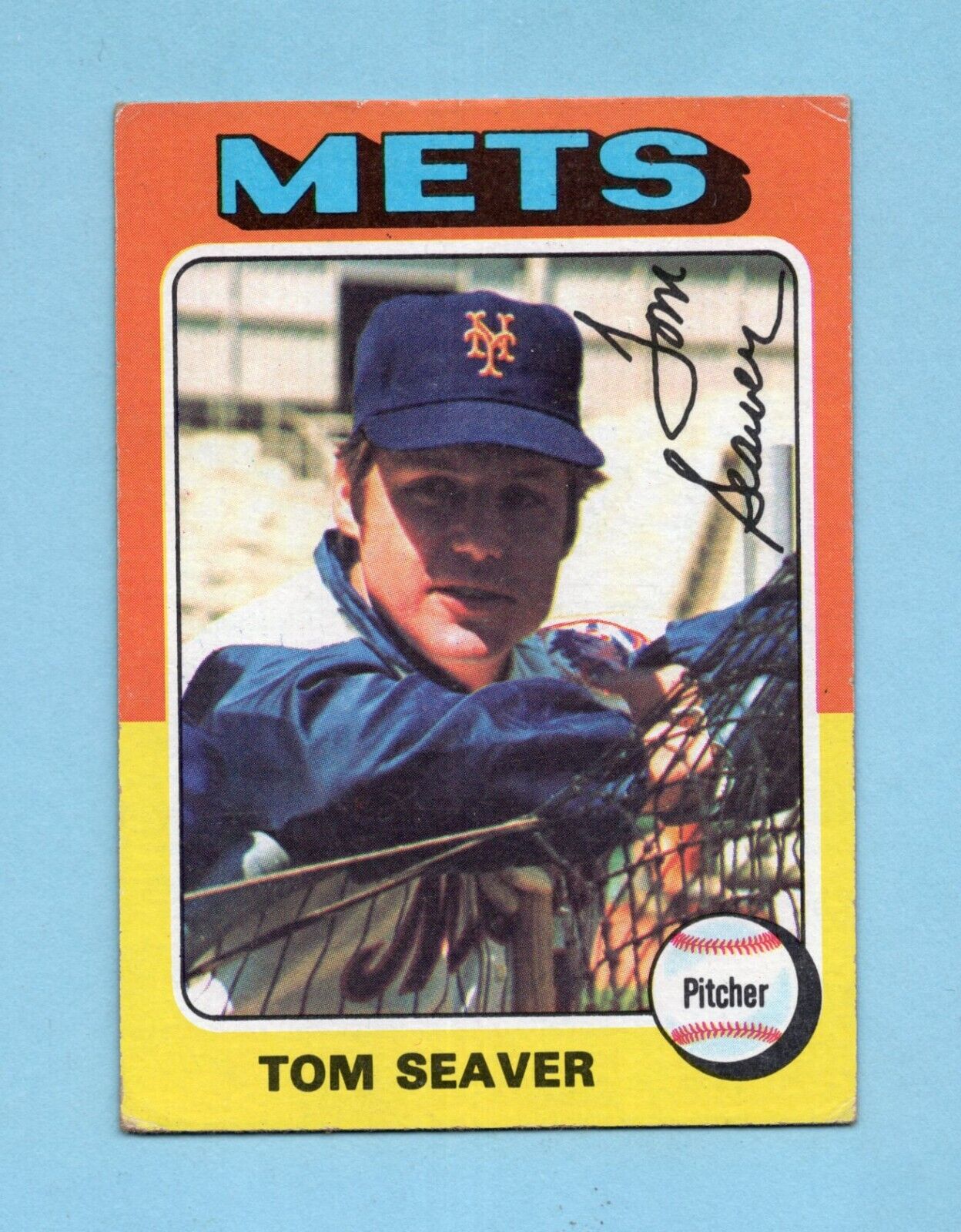 1975 Topps #370 Tom Seaver New York Mets Baseball Card Vg/Ex